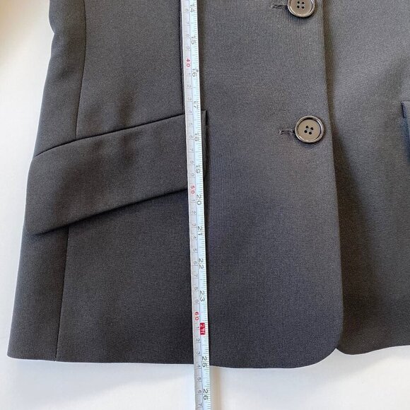 United Colors of Benetton Womens Black Blazer IT 38 US 2 Cinched Waist 3 Button - Picture 10 of 11